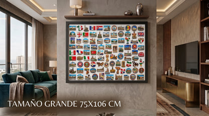 Cuadro Metálico - Para Imanes 75x106 Fondo Blanco